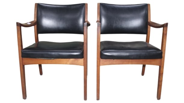 Pair of Mid Century Modern Chairs: Pair of Mid-Century Modern Chairs by Johnson Chair Company. These are in the manner of Jens Rissom.