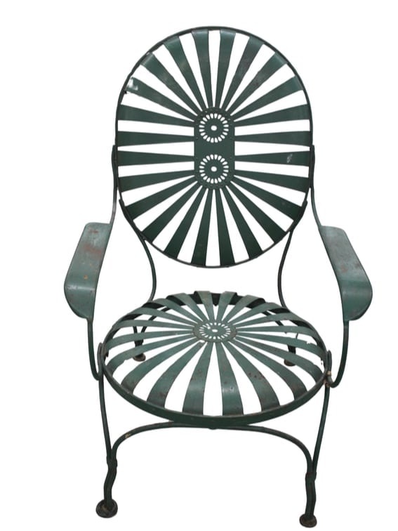Antique Garden Chair by Francois Carre: Antique Garden Chair by Francois Carre. Circa 1925.