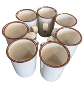 "Brown Mist" by DANSK Set of 7 Mugs