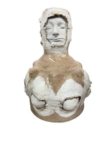 Mid Century Three Faces Modernist Sculpture