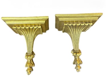 Pair of Italian Gilt Wall Shelves