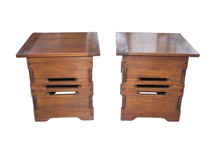 A Pair of Tabouret tables by Stickley Furniture