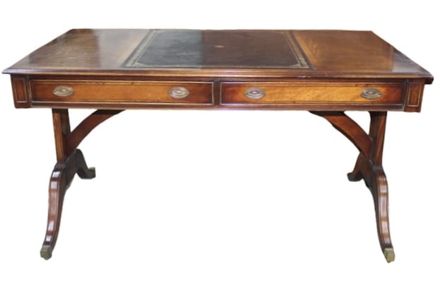 Antique Leather Top English Desk (1 of 1)