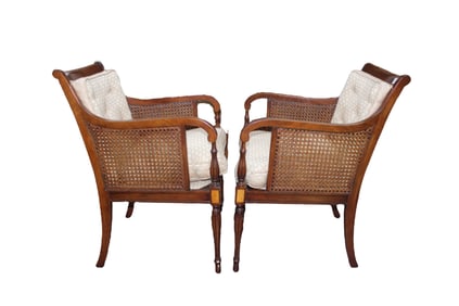 Pair of Double Caned Regency Chair by Hickory Chair Company