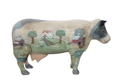 Primitive Painted Cow
