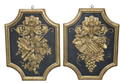 Italian Decorator plaques by Borghese of Italy.