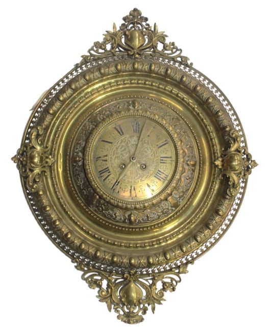 Brass / Bronze French Wall Clock (1 of 4)