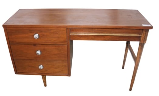 Mid Century Modern Desk by American of Martinsville: Mid Century Modern Desk by American of Martinsville. Measuring 50 by 18 deep by 30 tall.