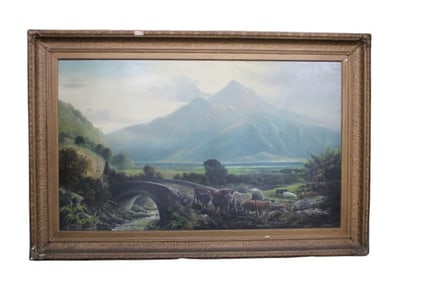 Antique Oil Painting Signed E. Dean