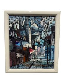 Oil painting "Montmartre" by French artist C. Farcy