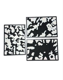 Three abstract paintings by Wayne Cunningham