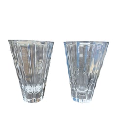 Orrefors Crystal Waves Vase (SET OF 2)