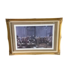 Print of "The Signing of the Constitution" by Louis S.Glanzman, created in 1987.