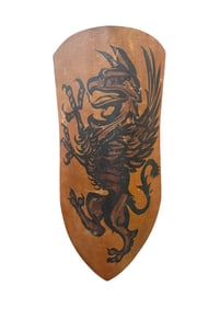 Medieval Style Wooden Griffin Shield