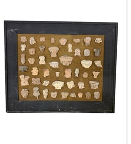 Collection of Pre Columbian Hand Built Pottery Heads