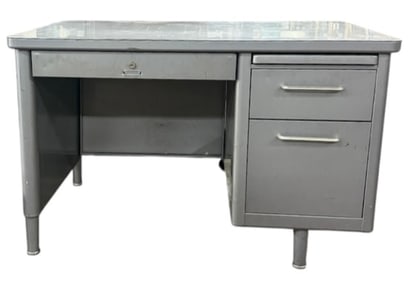 MCM Vintage Industrial Steelcase Tanker Desk