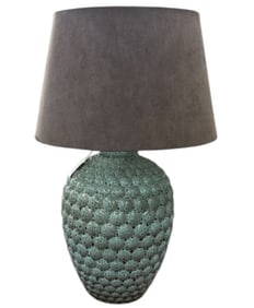 Saidee Teal Ceramic Table Lamp.