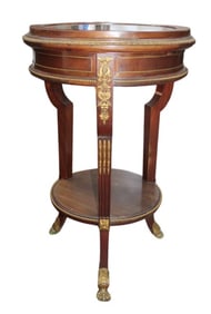 French Empire Round Vitrine with Bronze Mounts