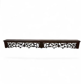 Vintage Valance featuring elaborate scrollwork and openwork carving,