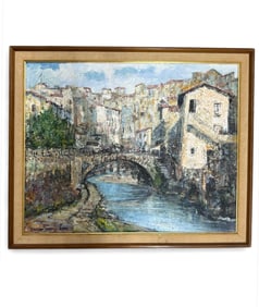 Oil (Signed by Artist) European Village