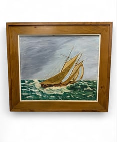 OIl Signed By Artist (Schooner Yacht)