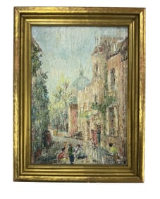 Oil Painting Signed by Copeland "Paris Scene" #1