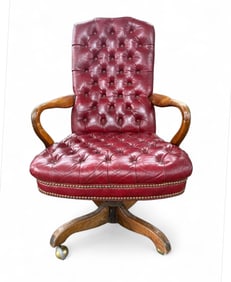 Chesterfield Style Tufted Executive Swivel Chair