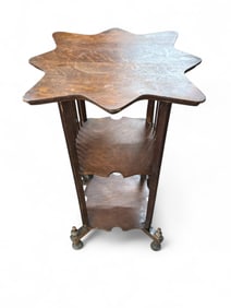 Antique Decorative Wood Star-Shape Side Table