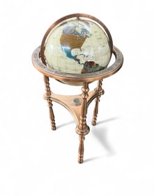 Vintage Celestial and Terrestrial World Globe with Compass