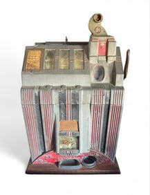 Vintage 5¢ Mills Gooseneck Silent “Skyscraper” Slot Machine