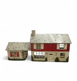 Vintage 1970's Marx Metal Tin Litho Dollhouse