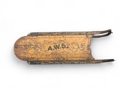 Antique Victorian Bentwood Childs Sled 1800's