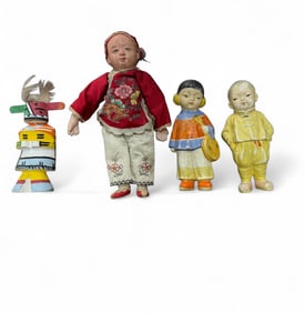 Asian Dolls And Kachina Doll Lot (4)