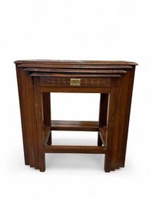 Teak and Rosewood Nesting Tables ( Set of 4)