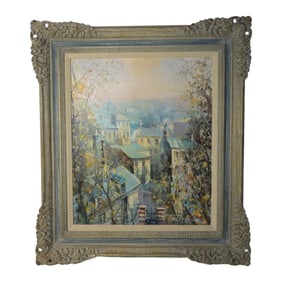 French Impressionist Lucien Delarue Paris Street Scene