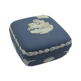 Wedgewood Jasperware Blue and White Box Made in England
