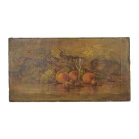 Still Life Oil Painting Signed M.e. Taylor