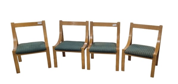 Set of 4 Mid Century Modern Chairs Signed