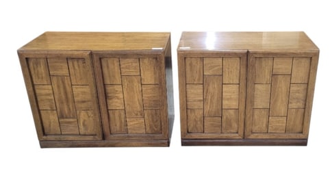 Pair of Dixie Mid Century Modern Cabinets