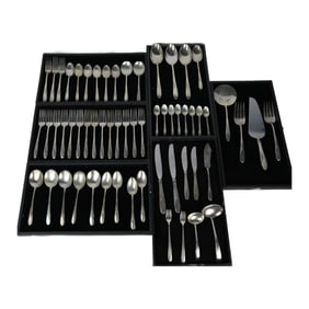 59 Piece Sterling Silver Flatware Set Easterling