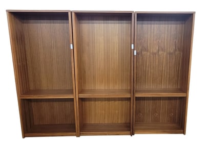 3 Fine Tall Mid-Century Modern Style Bookcases