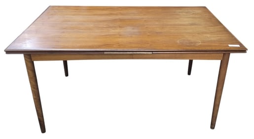 Mid Century Modern Teak Dining Table Pull Out Leaves