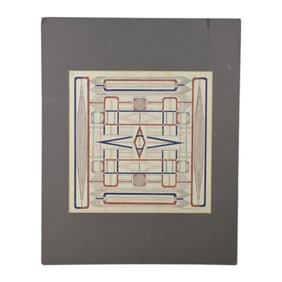 Optical Artwork Signed Victor Vasarely Mid Century