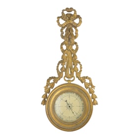 French Gold Gilt Barometer