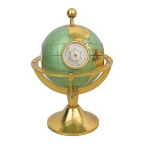 Vintage Angelus Globe Weather Station Desk Clock