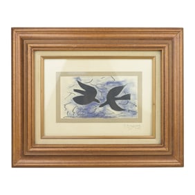 Georges Braque Original Stone Lithograph Signed Rare 1966
