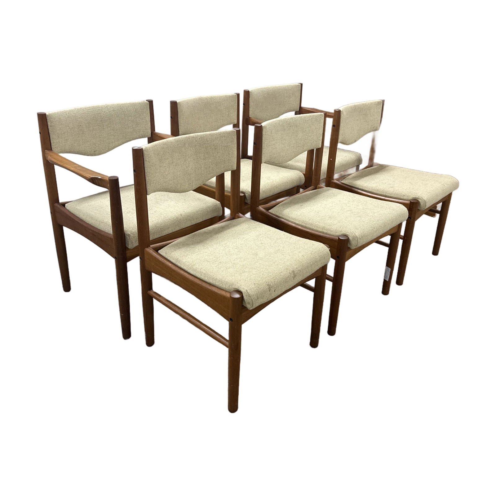 MCM Solid Teak Dining Chairs Scandinavian Modern Set of 6: Mid Century Modern Teak Dining Chairs Set OF SIX Height 31" Depth 20" Width 20"
