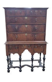 Late 17th Century William & Mary High Boy Chest of Drawers