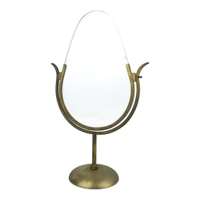 Mid Century Brass Vanity Mirror Attributed to Gio Ponti
