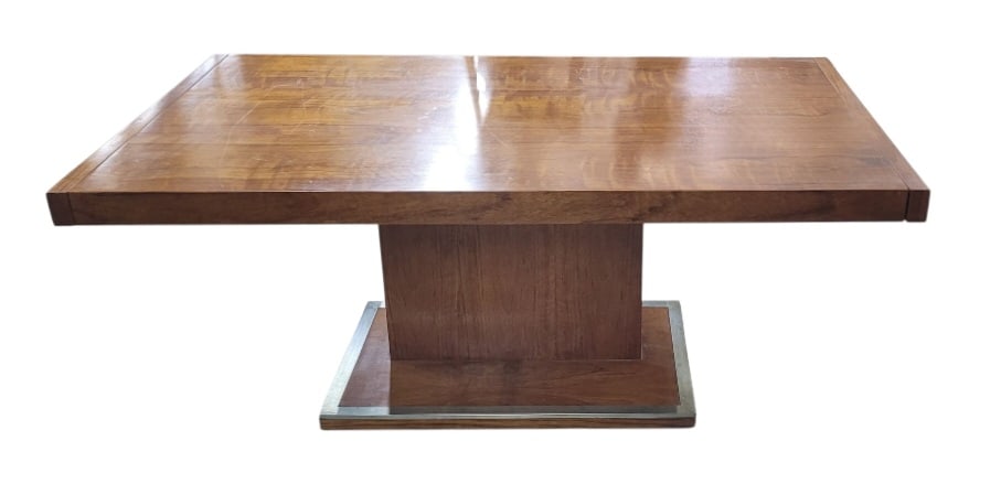 Mid Century Modern Dining Table: Mid Century Modern Dining Table. Measuring 68 inches wide by 38 inches deep by 29 inches tall.